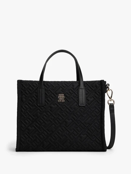 Tommy Hilfiger   TH CITY MINI TOTE MONO NYLON Kadın Siyah Çanta - AW0AW18162 ürün görseli 1