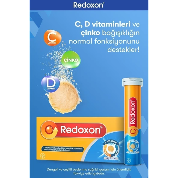 Redoxon 3'lü Etki 30 Efervesan Tablet 3 Adet - Resim 4