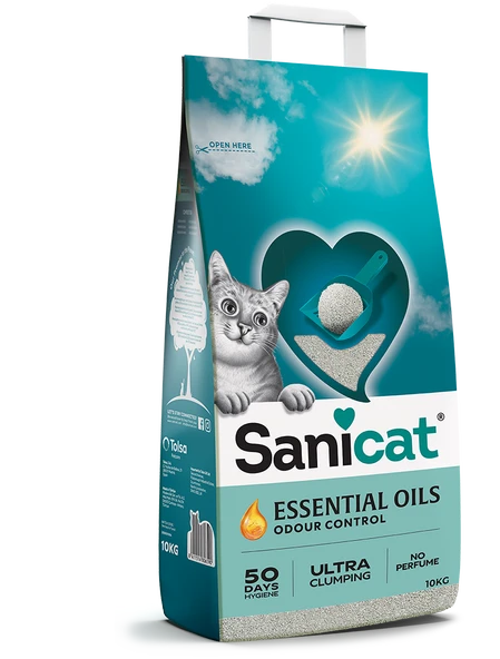 SANİCAT Sanicat Essential Oils Kokusuz Kedi Kumu 10 Kg ürün görseli 1