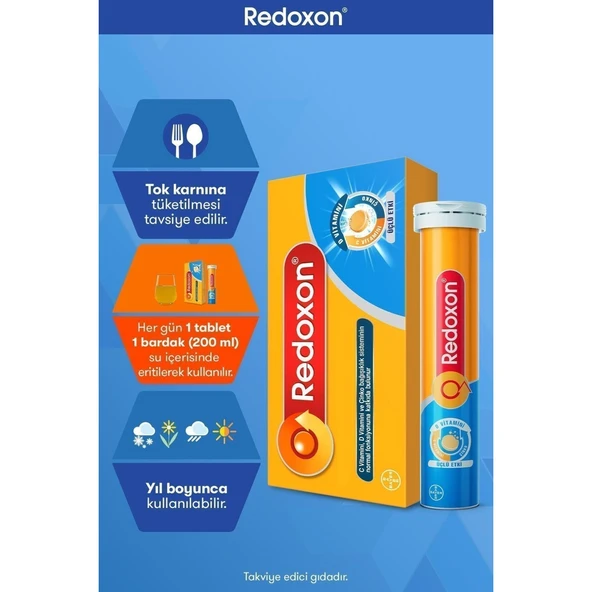 Redoxon 3'lü Etki 30 Efervesan Tablet 2 Adet - Resim 6