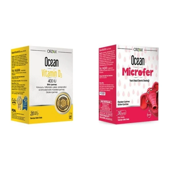 Ocean  Vitamin D3 400 Sprey Ve Microfer 30 Ml Damla ürün görseli 1