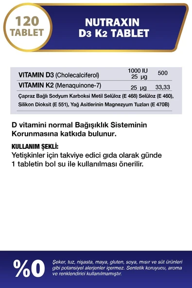 D3K2 120 Tablet 2 Adet - Resim 2