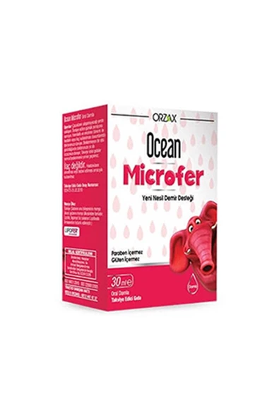 Ocean Microfer Damla 30 ml Demir Desteği 4-10 yaş grubu çocuklar için günde 1 ml'dir... ürün görseli 1