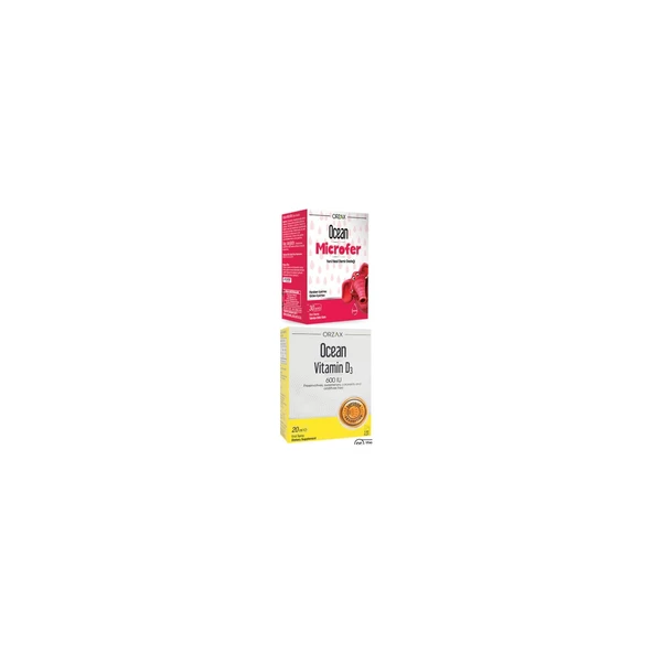 Ocean Microfer Oral Damla 30 ml + Ocean Vitamin D3 600IU Sprey 20 ml ürün görseli 1