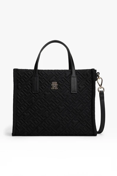 Tommy Hilfiger   TH CITY MINI TOTE MONO NYLON Kadın Siyah Çanta - AW0AW18162 ürün görseli 1