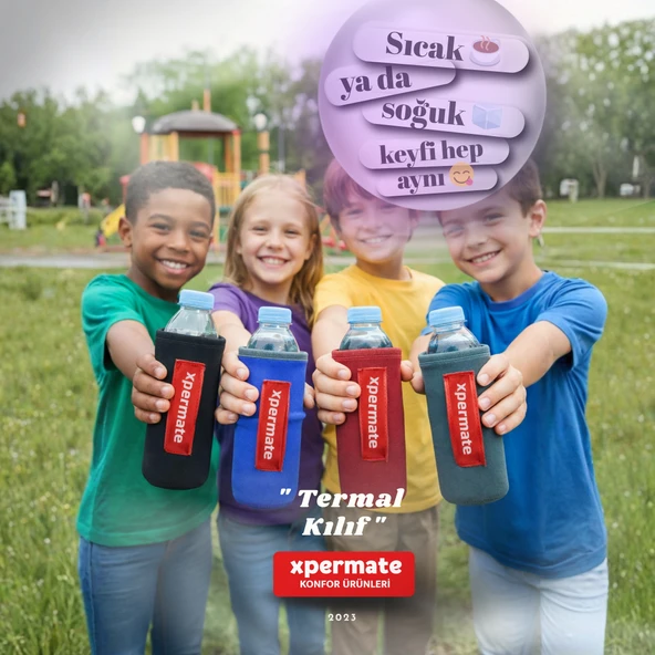 Termal Ýçecek Kýlýfý – Sýcak & Soðuk Tutan Su Termal Kýlýf 0,5L Gri ürün görseli 1