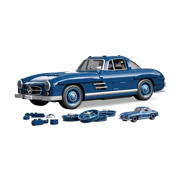 Premium Serisi Mercedes-Benz 300 Sl Araba 1600 Parça Yapım Seti HWW25 ürün görseli 1