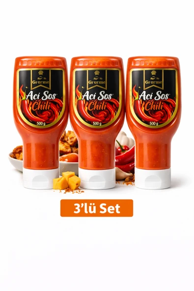 Mr Gurme Acı Sos 500 Gr Chili Sos x 3 Adet ürün görseli 1