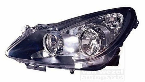 Opel Corsa D 2010  Far Sol Sıyah Sport Elektrikli H7+H1 (Oem No:1216194) ürün görseli 1