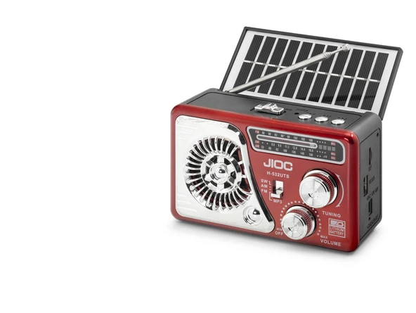 Nostaljik Bluetooth Fm Radyo Tws Usb Tf Aux Solar Şarjli El Fenerli Kamp Hoparlör H532UTS ürün görseli 1
