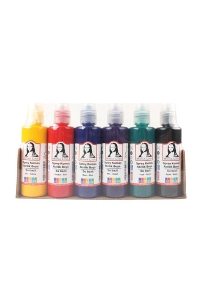 Südor Sprey Kumaş Akrilik Boya 6 Renk 70 ml Set ürün görseli 1