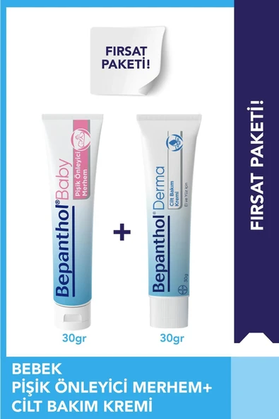 Bepanthol Cilt Bakım Kremi 30g Baby Pişik Önleyici Merhem 30 gr L Avantajlı Günlük Vücut Bakım Seti ürün görseli 1