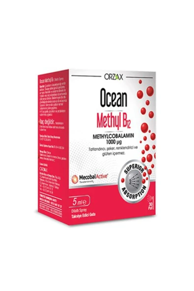 Ocean 1000 Mg Methyl Cobalamin B12 Sprey 5 ml ürün görseli 1