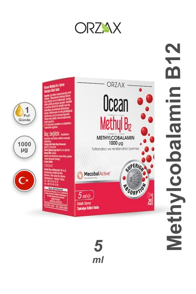 1000 mg Methyl Cobalamin B12 Sprey 5 ml ürün görseli 1