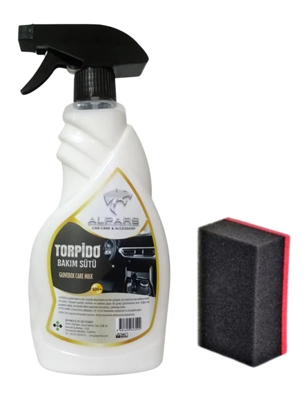 ALPARS Torpido Bakım Sütü Torpido Temizleyici Parlatıcı Torpido Sütü 500ml Süngerli ürün görseli 1