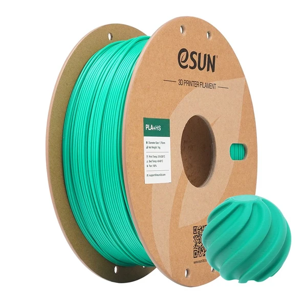 Esun Pla+ Hs Yeşim Yeşili Filament 1.75mm 1kg - Yüksek Hız Uyumlu Parlak Zümrüt Tonlu 3D Yazıcı Fila ürün görseli 1