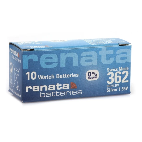 Renata 362 Sr721Sw 1.55V Alkalin Saat Pili 10 Adet ürün görseli 1