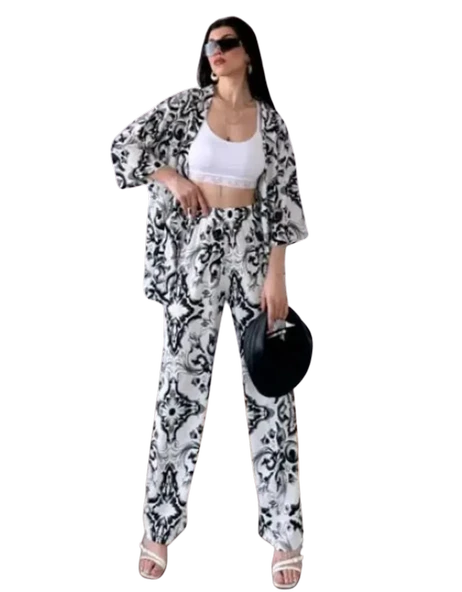 Alt Üst Takım Kimono- Desenli ürün görseli 1