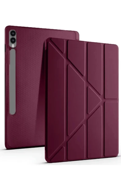 Newface Samsung Galaxy X610 Tab S9 FE Plus 12.4 Kılıf Kalemlikli Mars Tablet Kılıfı - Mürdüm ürün görseli 1