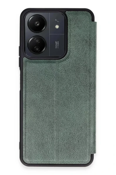 Newface Xiaomi Redmi 13C Kılıf Flip Cover - Koyu Yeşil ürün görseli 1