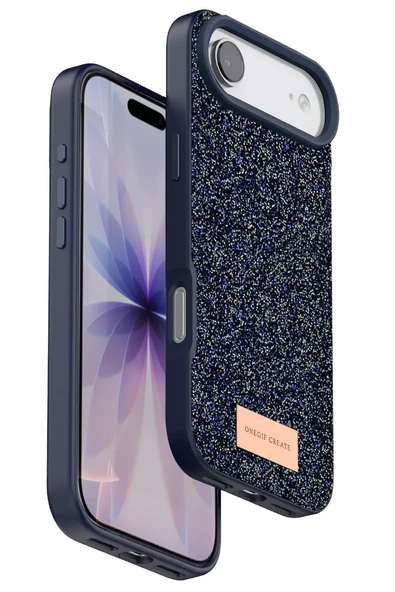 Onegif Apple iPhone 17 Air Bright Simli Kapak - Mavi ürün görseli 1