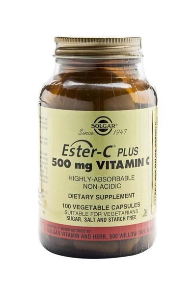 Solgar Ester-c Plus 500 Mg 100 Kapsül ürün görseli 1