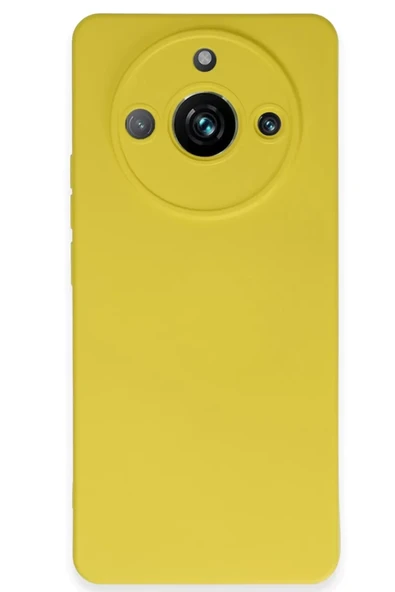 Newface Realme 11 Pro Kılıf Nano içi Kadife Silikon - Sarı ürün görseli 1