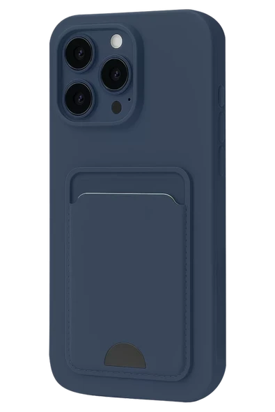 Newface Apple iPhone 16 Pro Kılıf Kelvin Kartvizitli Silikon - Lacivert ürün görseli 1