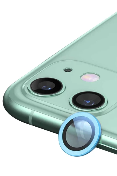 Newface Apple iPhone 11 Raze Metal Kamera Lens - Mavi ürün görseli 1