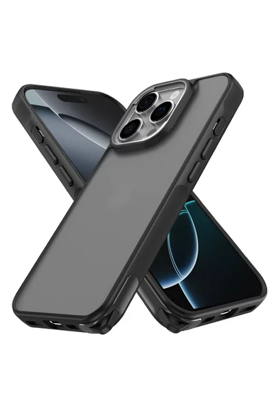 Newface Apple iPhone 16 Pro Kılıf Elegant Kapak - Siyah ürün görseli 1