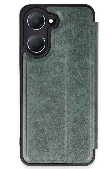Newface Vivo Y18 Kılıf Flip Cover - Koyu Yeşil ürün görseli 1
