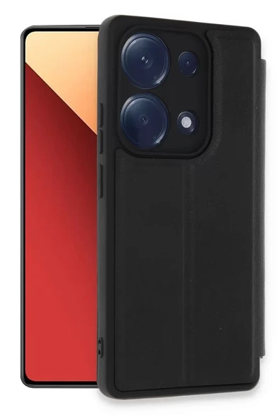 Newface Xiaomi Redmi Note 13 Pro 4G Kılıf Flip Cover - Siyah ürün görseli 1