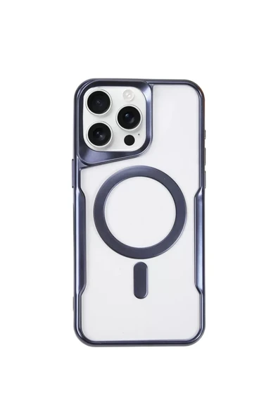Newface Apple iPhone 11 Pro Max Kılıf Boyi Magsafe Silikon Kapak - Lacivert ürün görseli 1