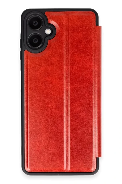 Newface Samsung Galaxy A06 Kılıf Flip Cover - Kırmızı ürün görseli 1