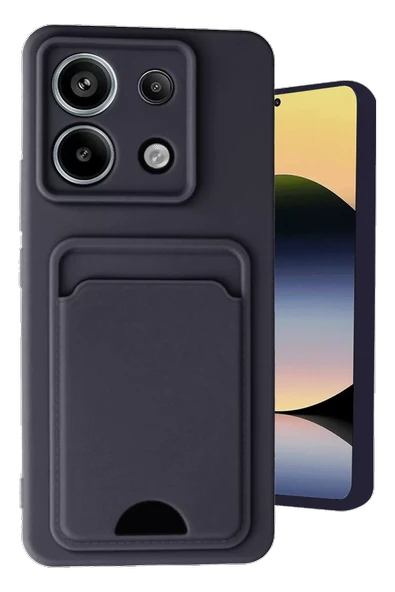 Newface Xiaomi Redmi Note 13 Pro 5G Kılıf Kelvin Kartvizitli Silikon - Siyah ürün görseli 1