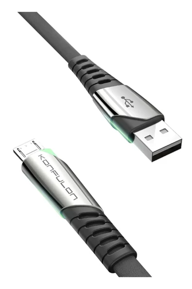 Konfulon DC16 Micro USB Kablo 1M 2.4A - Siyah ürün görseli 1