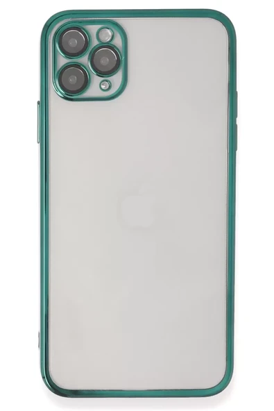 Newface Apple iPhone 11 Pro Max Kılıf Razer Lensli Silikon - Yeşil ürün görseli 1