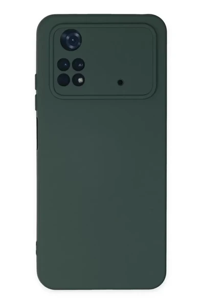 Newface Xiaomi Poco M4 Pro 4G Kılıf Nano içi Kadife Silikon - Koyu Yeşil ürün görseli 1