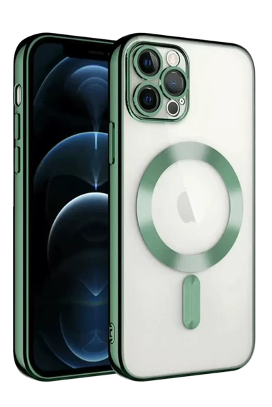 Newface Apple iPhone 13 Pro Kılıf Kross Magneticsafe Kapak - Koyu Yeşil ürün görseli 1