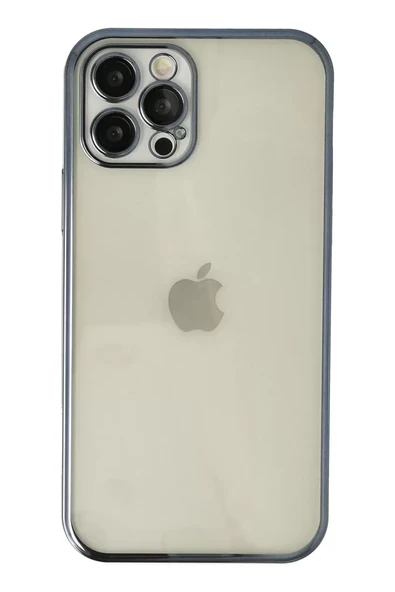 Newface Apple iPhone 12 Pro Kılıf Razer Lensli Silikon - Lacivert ürün görseli 1