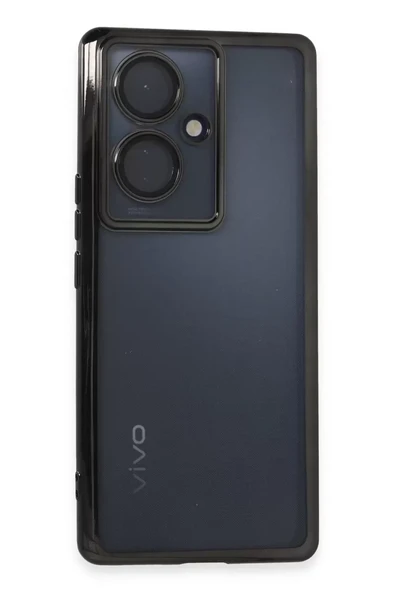 Newface Vivo V29 Lite Kılıf Razer Lensli Silikon - Siyah ürün görseli 1