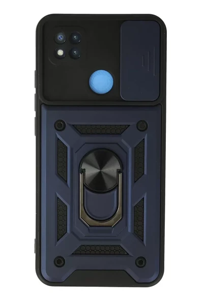 Newface Xiaomi Redmi 9C Kılıf Pars Lens Yüzüklü Silikon - Lacivert ürün görseli 1