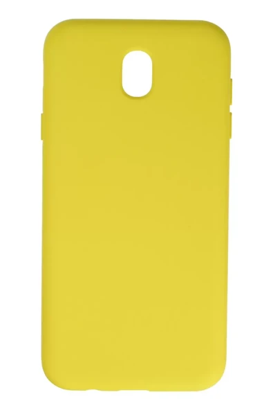 Newface Samsung Galaxy J7 Pro / J730 Kılıf Nano içi Kadife Silikon - Sarı ürün görseli 1