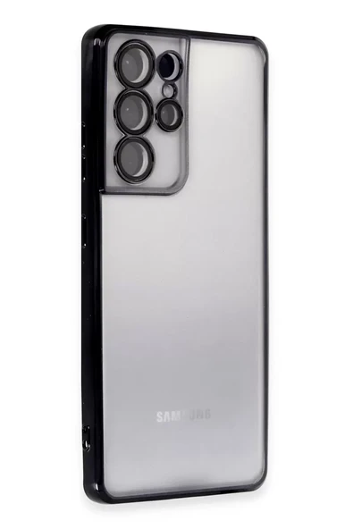 Newface Samsung Galaxy S21 Ultra Kılıf Razer Lensli Silikon - Siyah ürün görseli 1