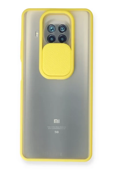 Newface Xiaomi Mi 10T Lite Kılıf Palm Buzlu Kamera Sürgülü Silikon - Sarı ürün görseli 1