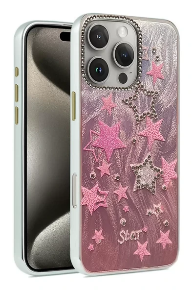 Newface Apple iPhone 16 Pro Max Kılıf Blade Aynalı Desenli Kapak - Desen 7 ürün görseli 1