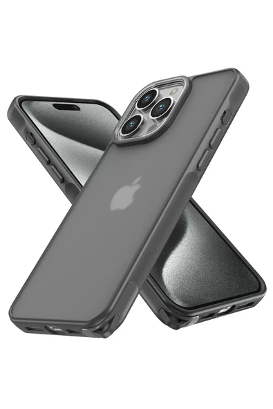 Newface Apple iPhone 14 Pro Kılıf Elegant Kapak - Titan Gri ürün görseli 1