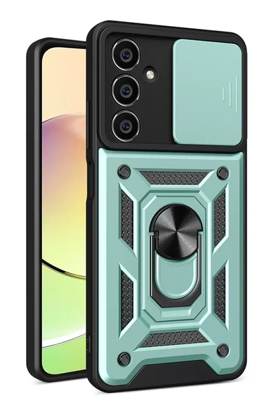 Newface Samsung Galaxy A05S Kılıf Pars Lens Yüzüklü Silikon - Yeşil ürün görseli 1