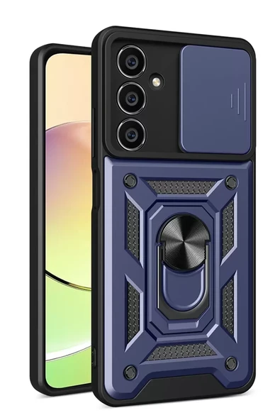 Newface Samsung Galaxy A05S Kılıf Pars Lens Yüzüklü Silikon - Lacivert ürün görseli 1
