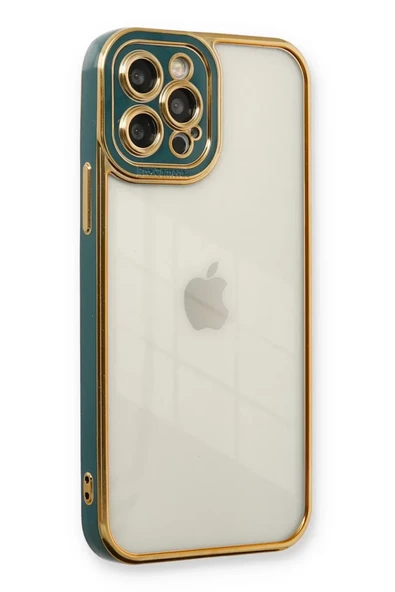 Newface Apple iPhone 12 Pro Kılıf Liva Lens Silikon - Yeşil ürün görseli 1